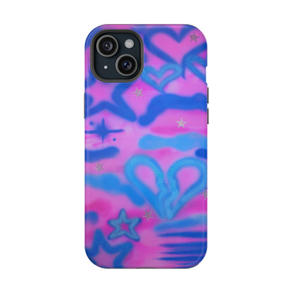 MagSafe "blue camo" airbrush iPhone case