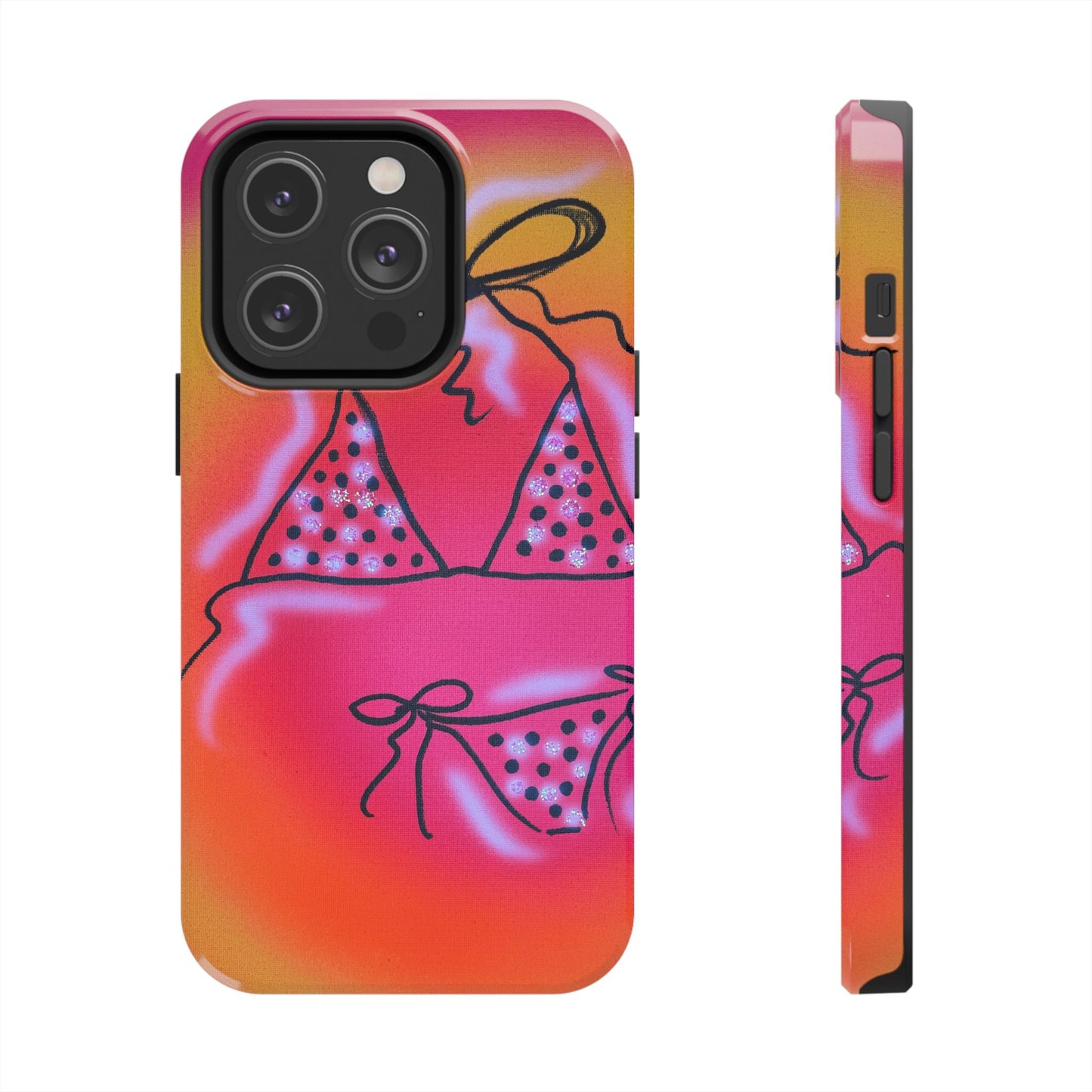 "glitter bikini" airbrush iPhone case