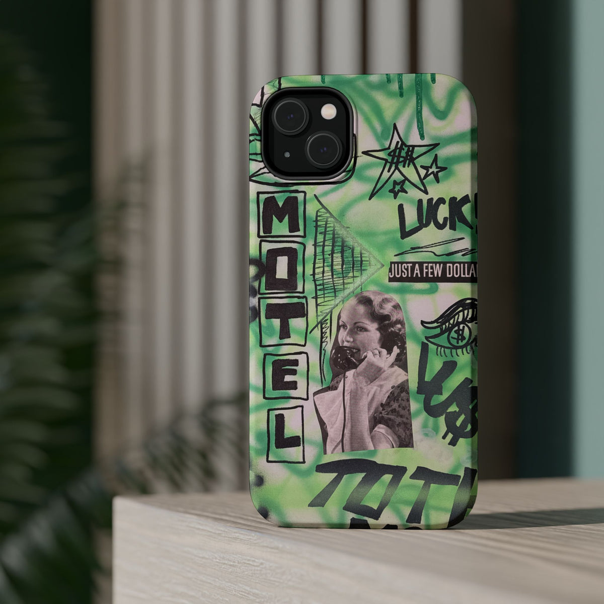 MagSafe "lust over luck" airbrush iPhone case