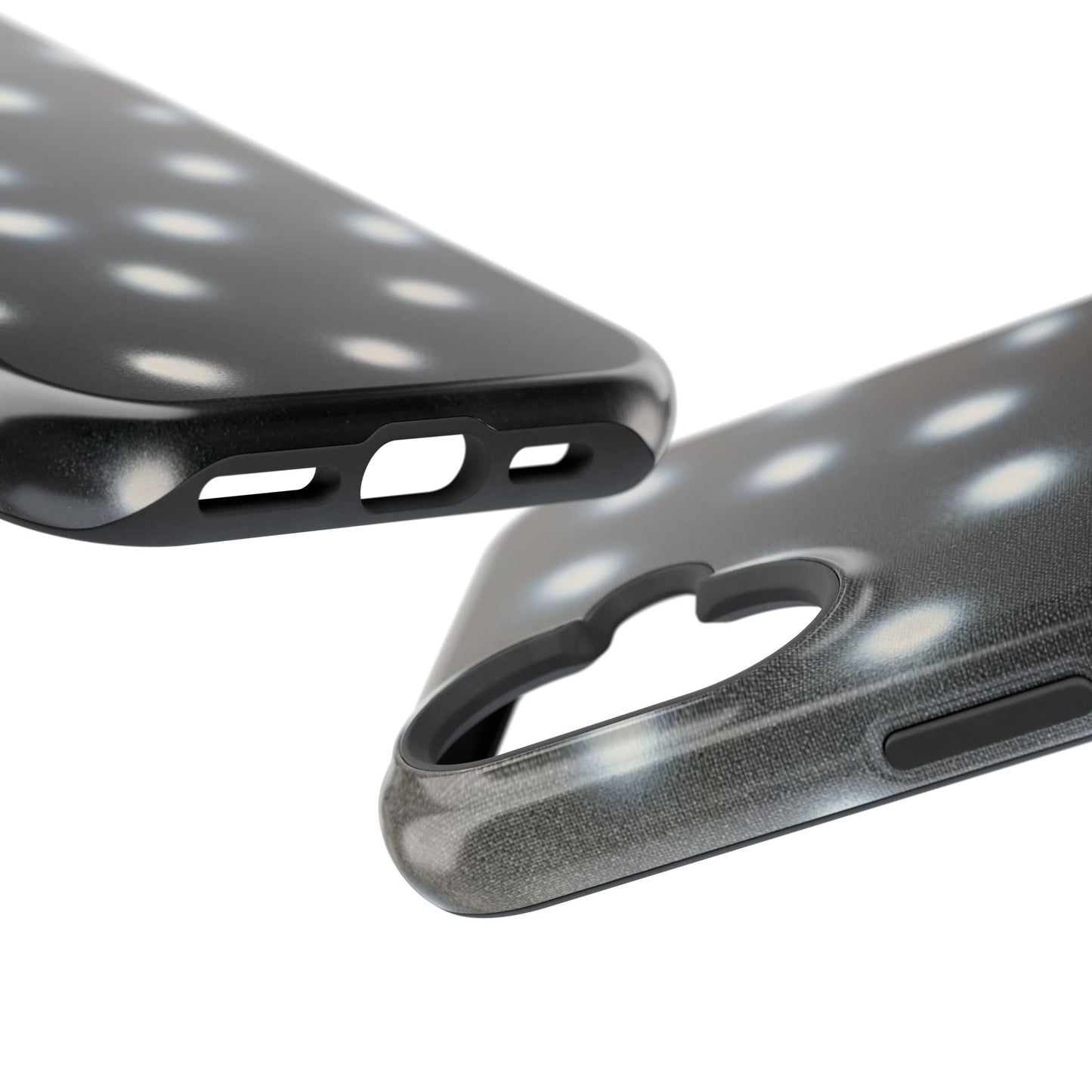 MagSafe "coconut noir polka dot" airbrush iPhone case