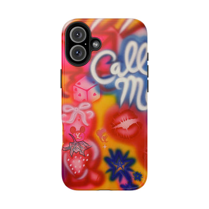 "CALL ME!" airbrush iPhone case