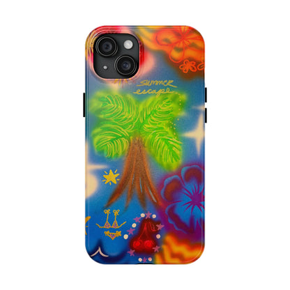 "neon blue palms" airbrush iPhone case
