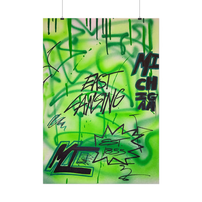 "east lansing, mi" airbrush rolled print