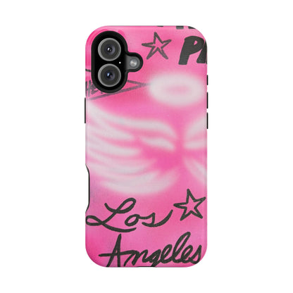 MagSafe "pinke Engelsflügel" Airbrush iPhone Hülle