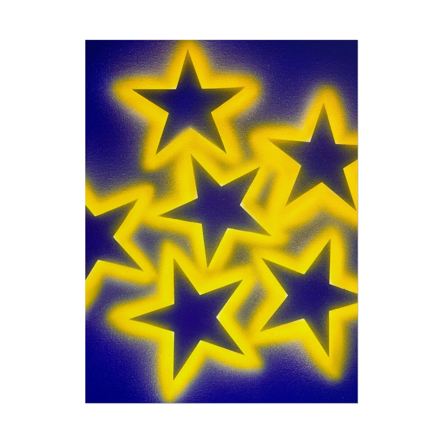 "cosmic crush" airbrush rolled print