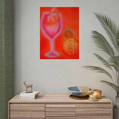 "aperol spritz" airbrush rolled print