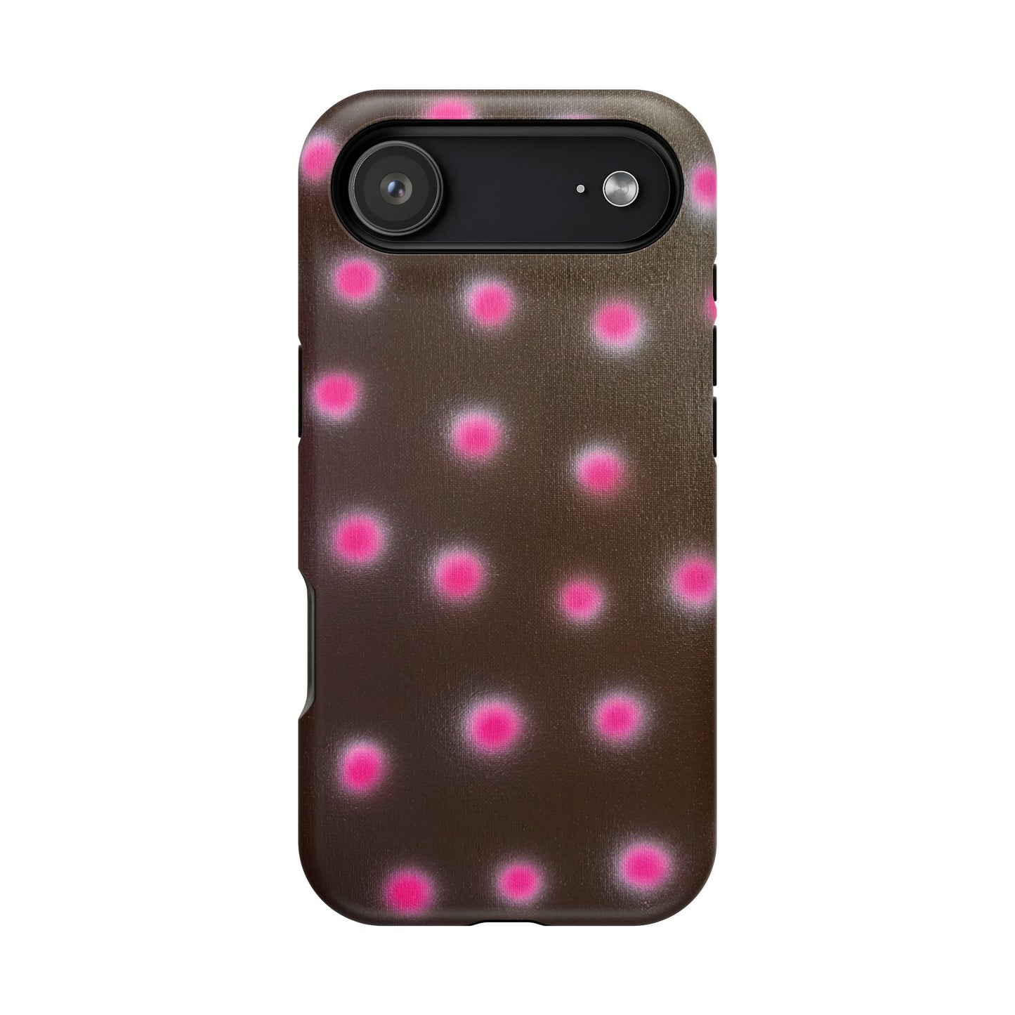 MagSafe "cherry mocha polka dot" airbrush iPhone case