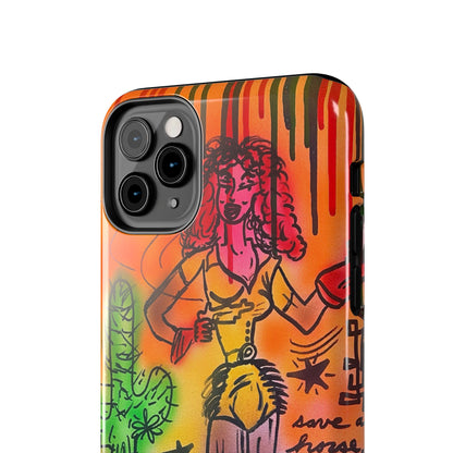"wild, wild west" airbrush iPhone case
