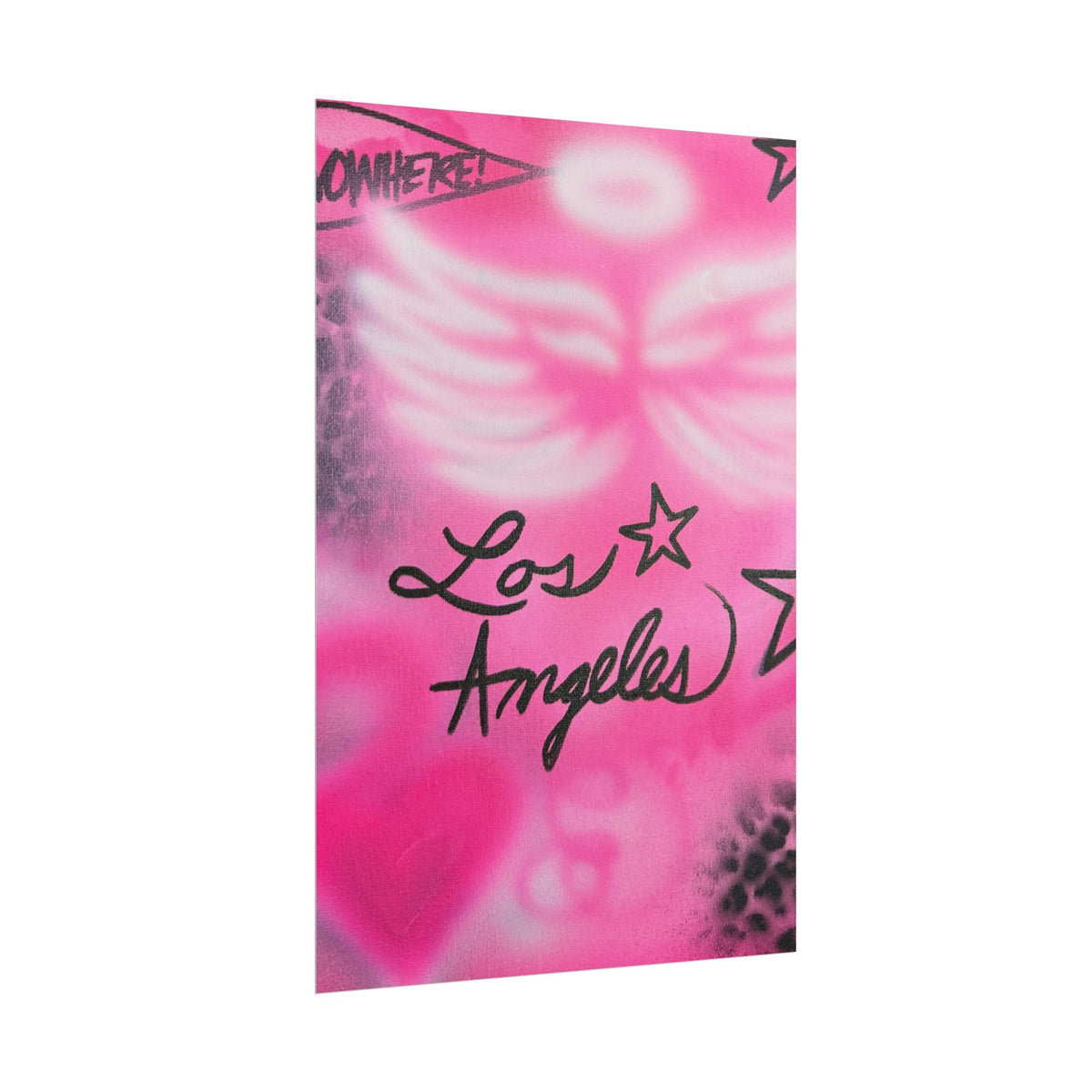 "pink angel wings" airbrush rolled print