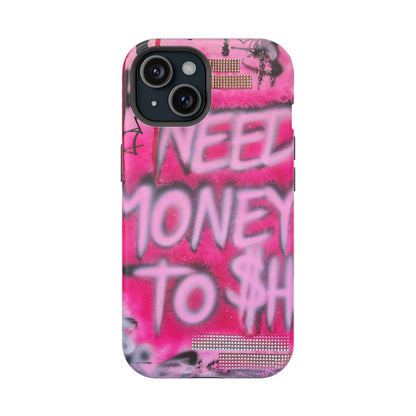 MagSafe "need $$ to shop" airbrush iPhone case