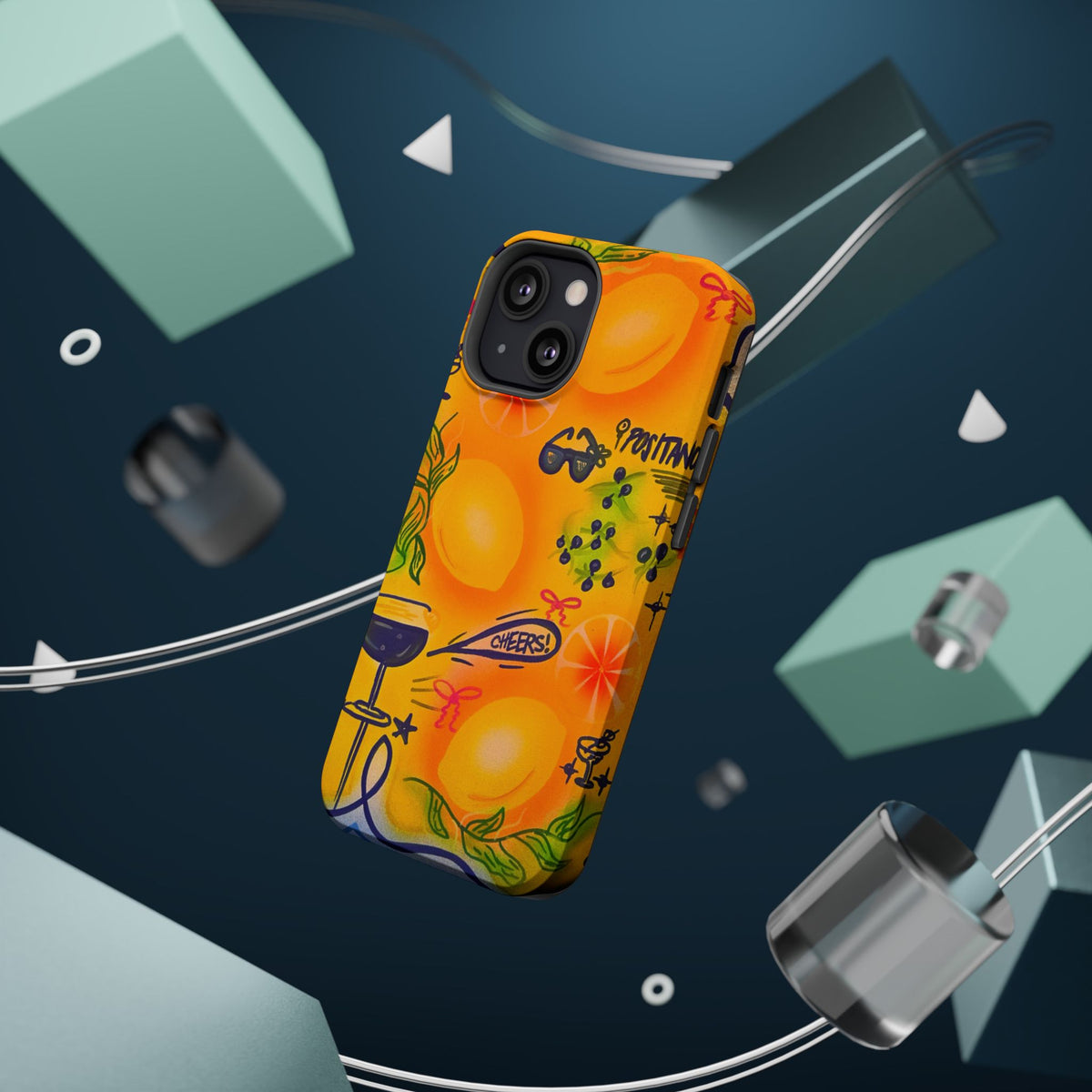 MagSafe Airbrush iPhone Hülle „citrus coastline“