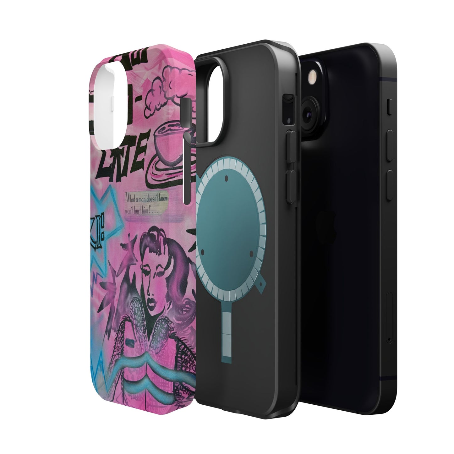 MagSafe "avant le ski" airbrush iPhone case