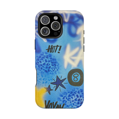 MagSafe "brilliant blues" airbrush iPhone case