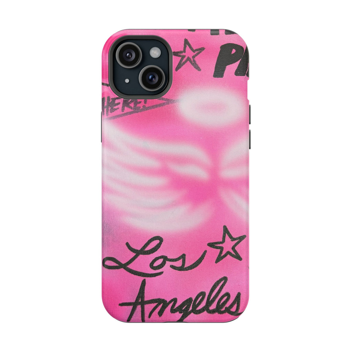 MagSafe "pinke Engelsflügel" Airbrush iPhone Hülle