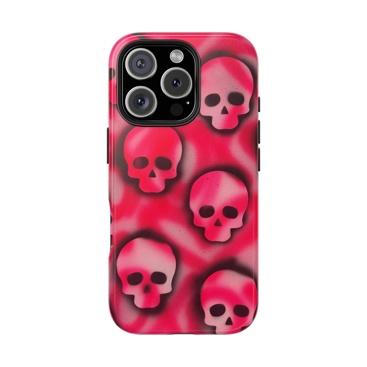 "pink skully" airbrush iPhone case