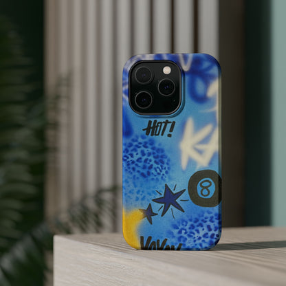 MagSafe "brilliant blues" airbrush iPhone case
