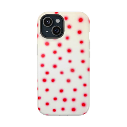 MagSafe "vanilla cherry polka dot" airbrush iPhone case