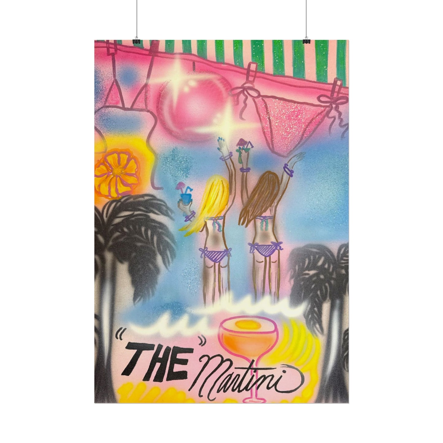 "kinis & tinis" airbrush rolled print