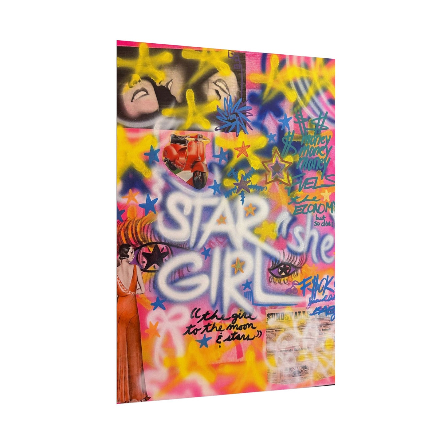 "STARGIRL" airbrush rolled print