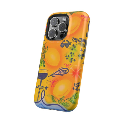 MagSafe Airbrush iPhone Hülle „citrus coastline“