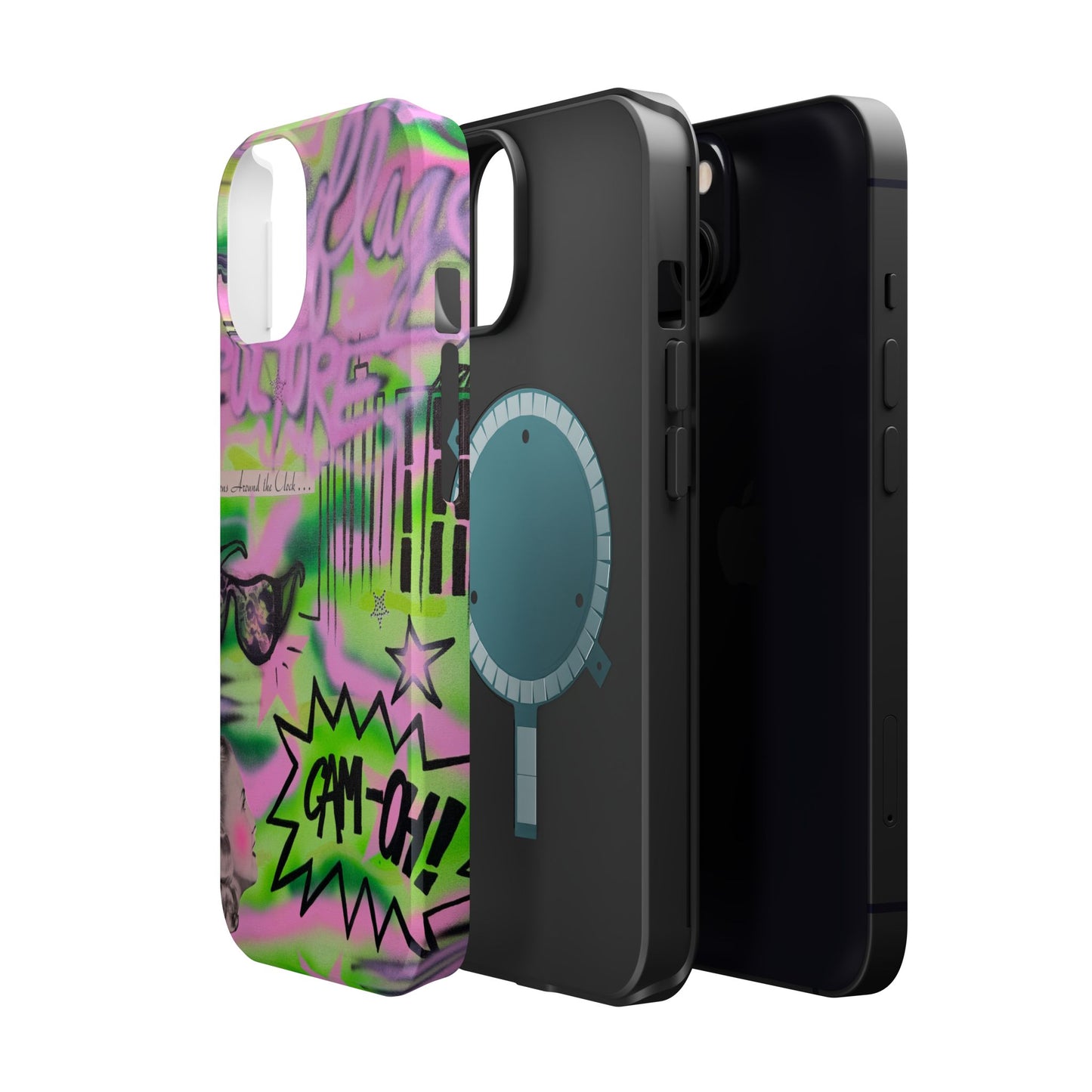 MagSafe "green camo" airbrush iPhone case