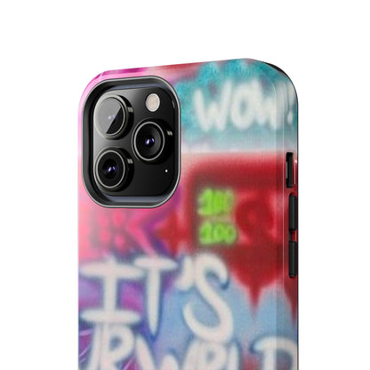 "it's ur WRLD" airbrush iPhone case