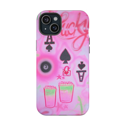 MagSafe "lucky ace" airbrush iPhone case