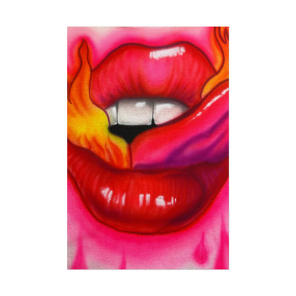 "flaming lips pt. 2" airbrush rolled print