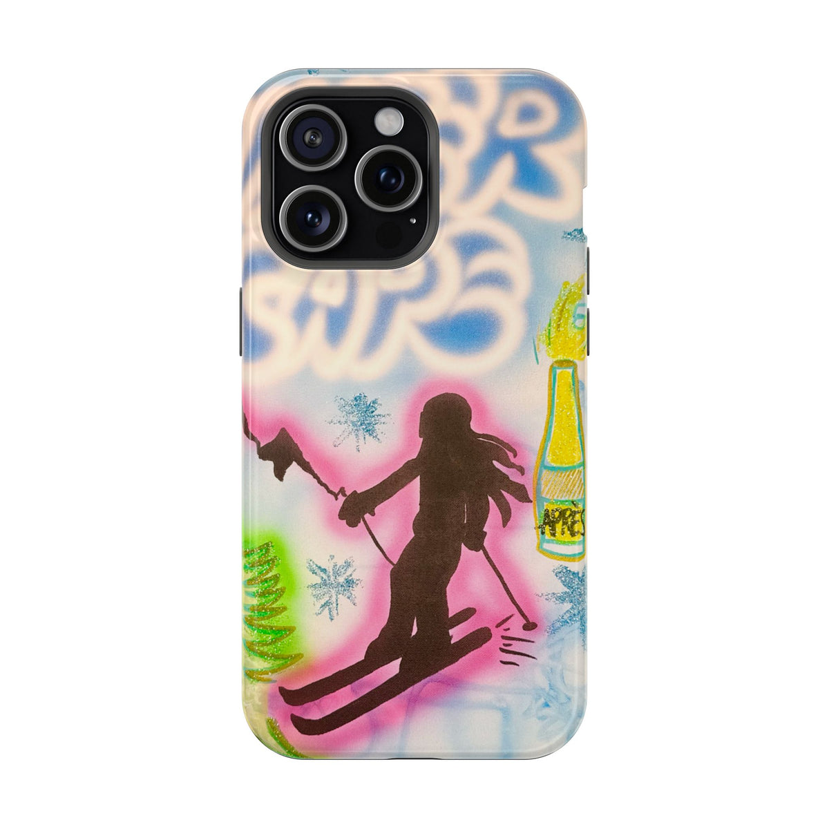 MagSafe "winter escape" airbrush iPhone case