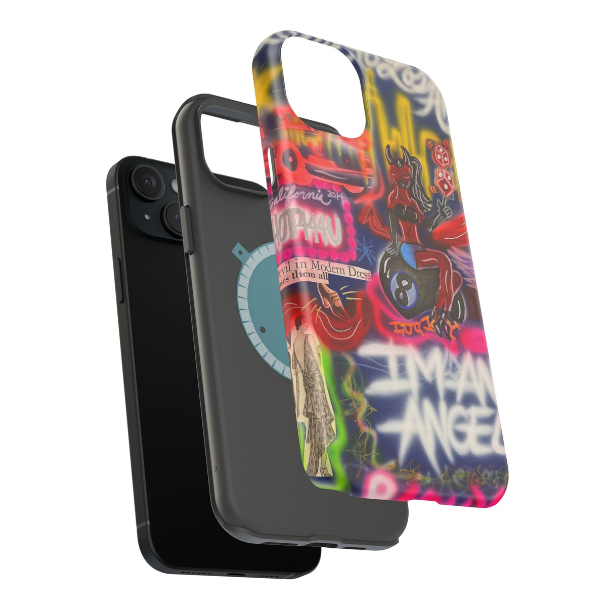 MagSafe "im an angel" airbrush iPhone case