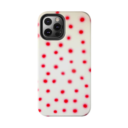 "vanilla cherry polka dot" airbrush iPhone case