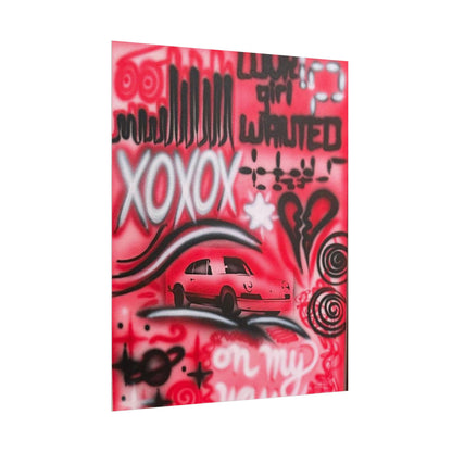 "LUCKY YOU! PT. 2" airbrush rolled print