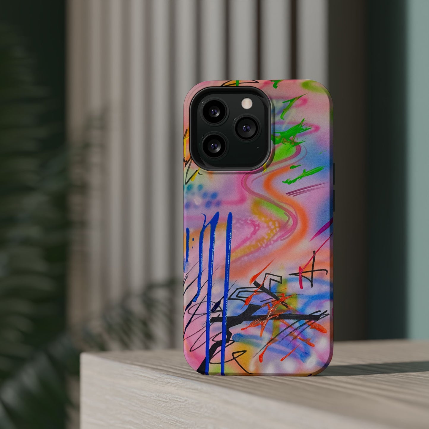MagSafe "neon haze" airbrush iPhone case