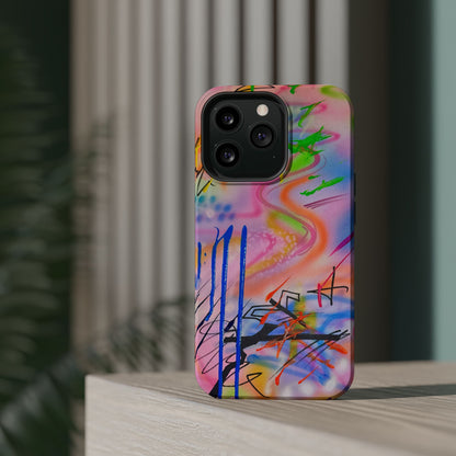 MagSafe "neon haze" airbrush iPhone case