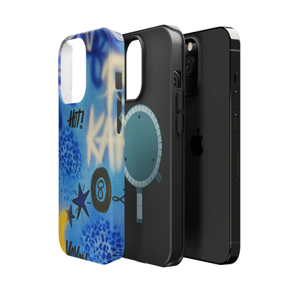 MagSafe "brilliant blues" airbrush iPhone case