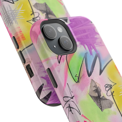 MagSafe "pastel static" airbrush iPhone case