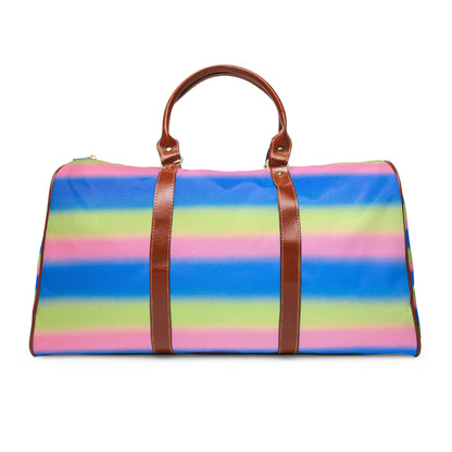 "sherbet stripes" airbrush waterproof travel bag
