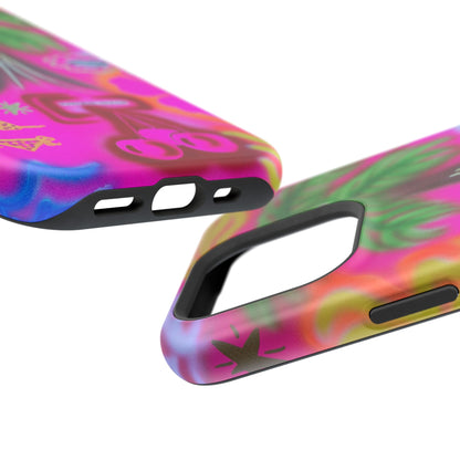 MagSafe "neon pink palms" Airbrush iPhone-Hülle