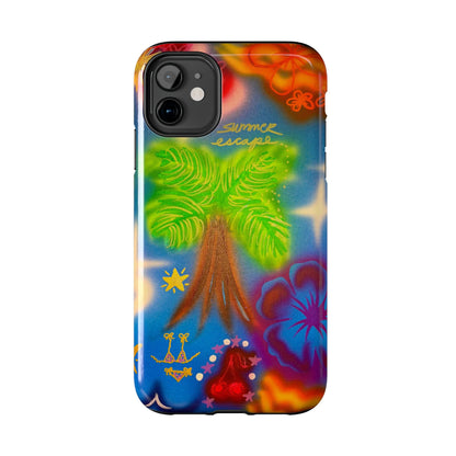 "neon blue palms" airbrush iPhone case