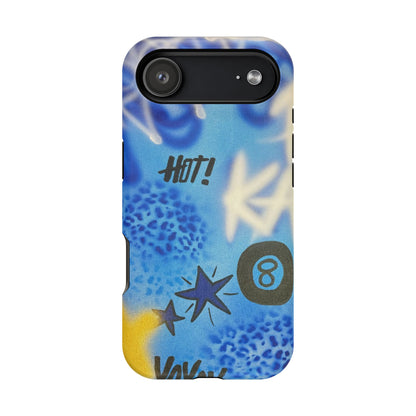 MagSafe "brilliant blues" airbrush iPhone case