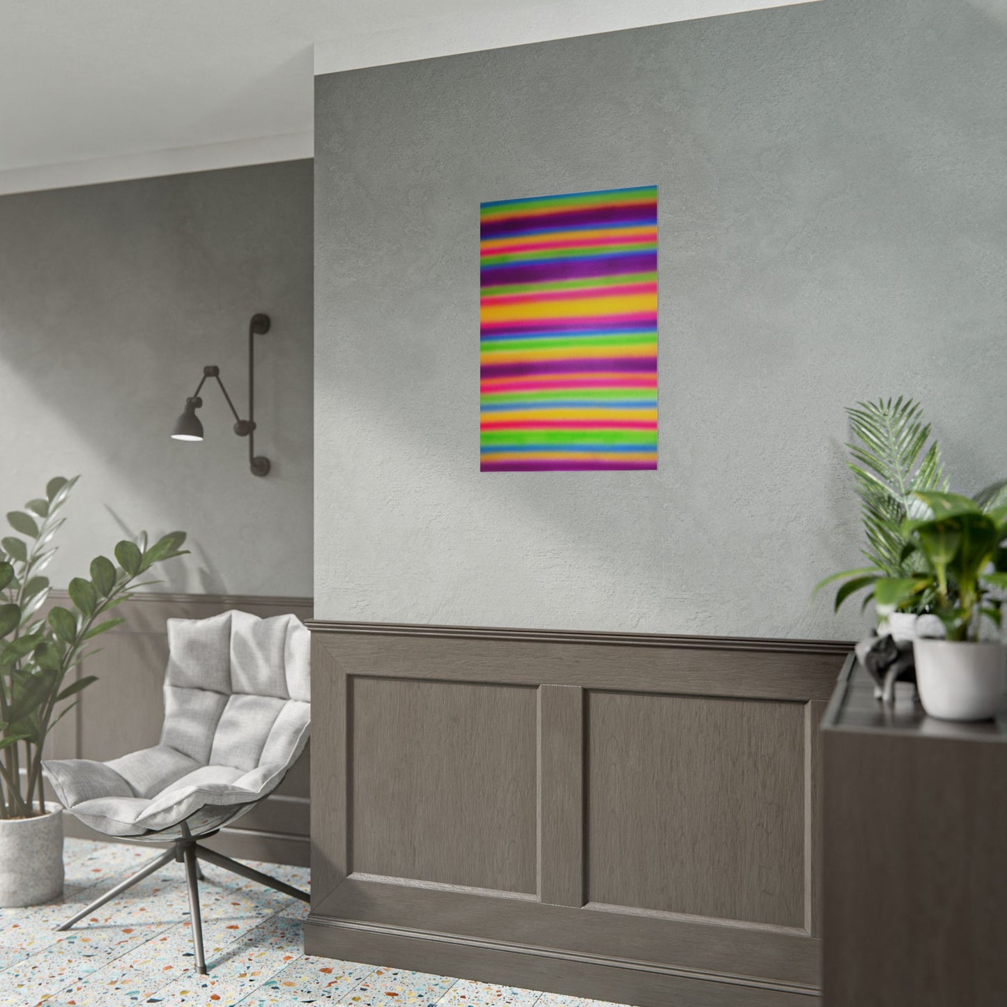 "colorful stripes" airbrush rolled print
