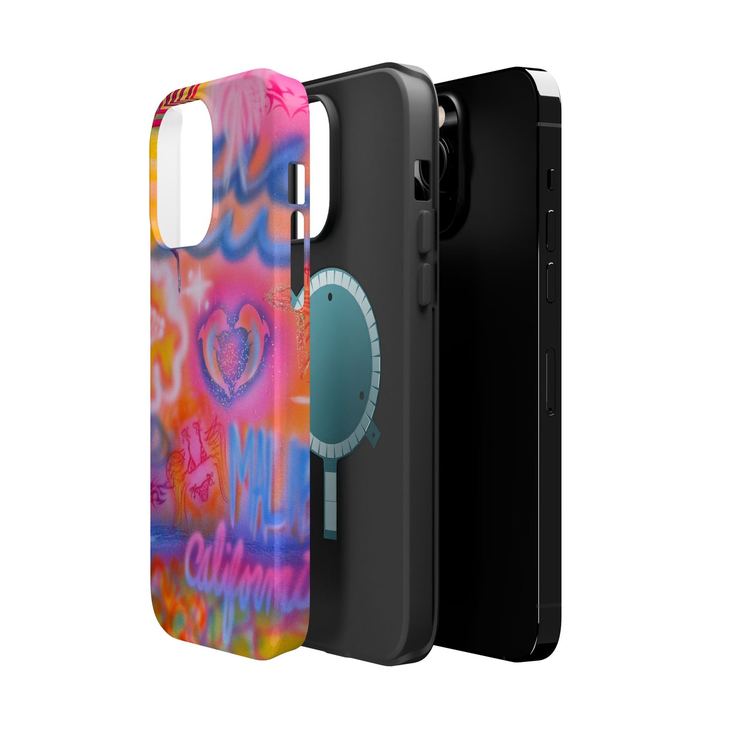 "mornings in malibu" MagSafe airbrush iPhone case