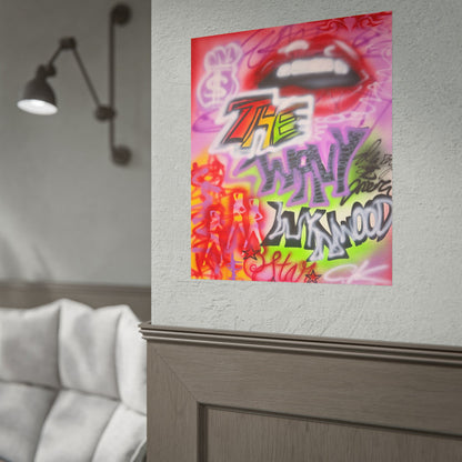 "wynwood gold" airbrush rolled print