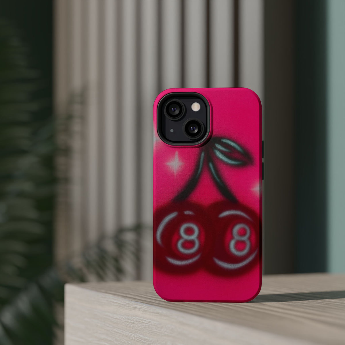 MagSafe "cherry 8ball" airbrush iPhone case