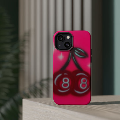 MagSafe "cherry 8ball" airbrush iPhone case