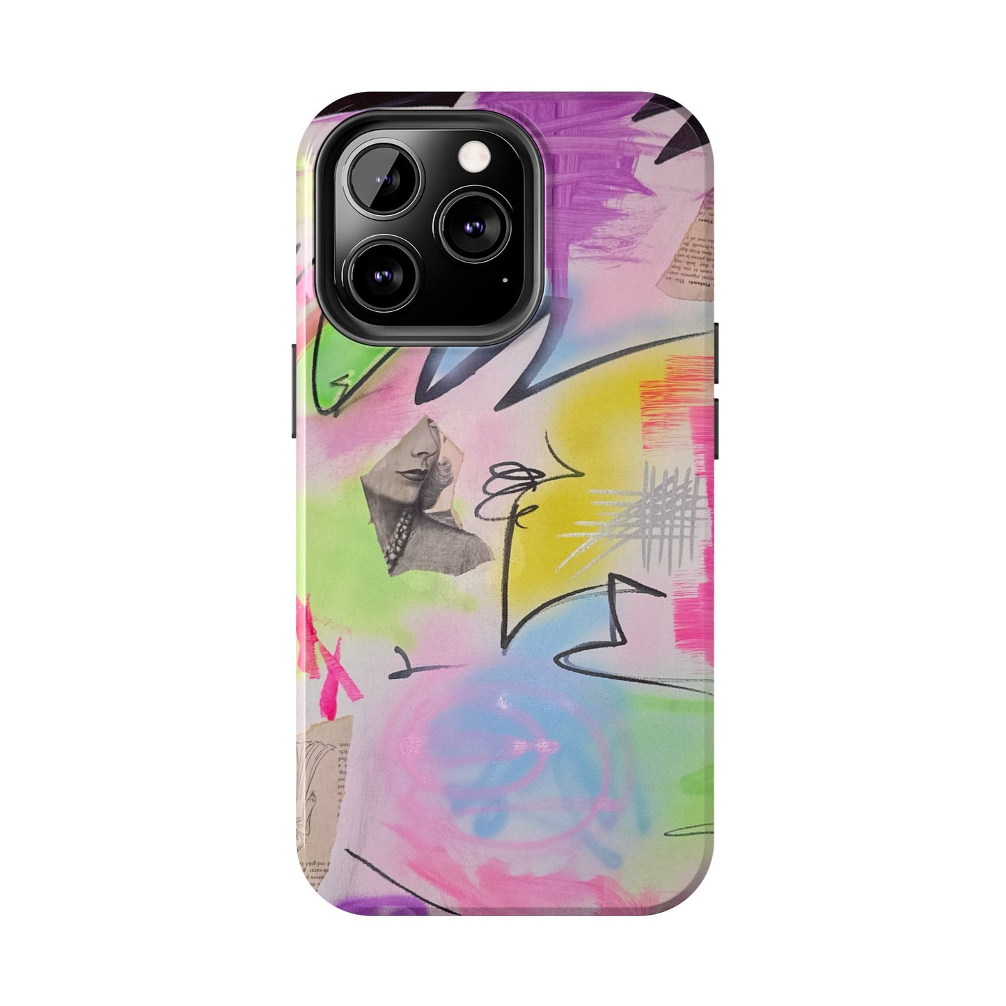 "pastel static" airbrush iPhone case