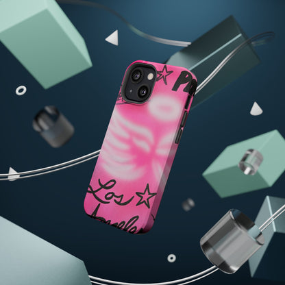 MagSafe "pinke Engelsflügel" Airbrush iPhone Hülle