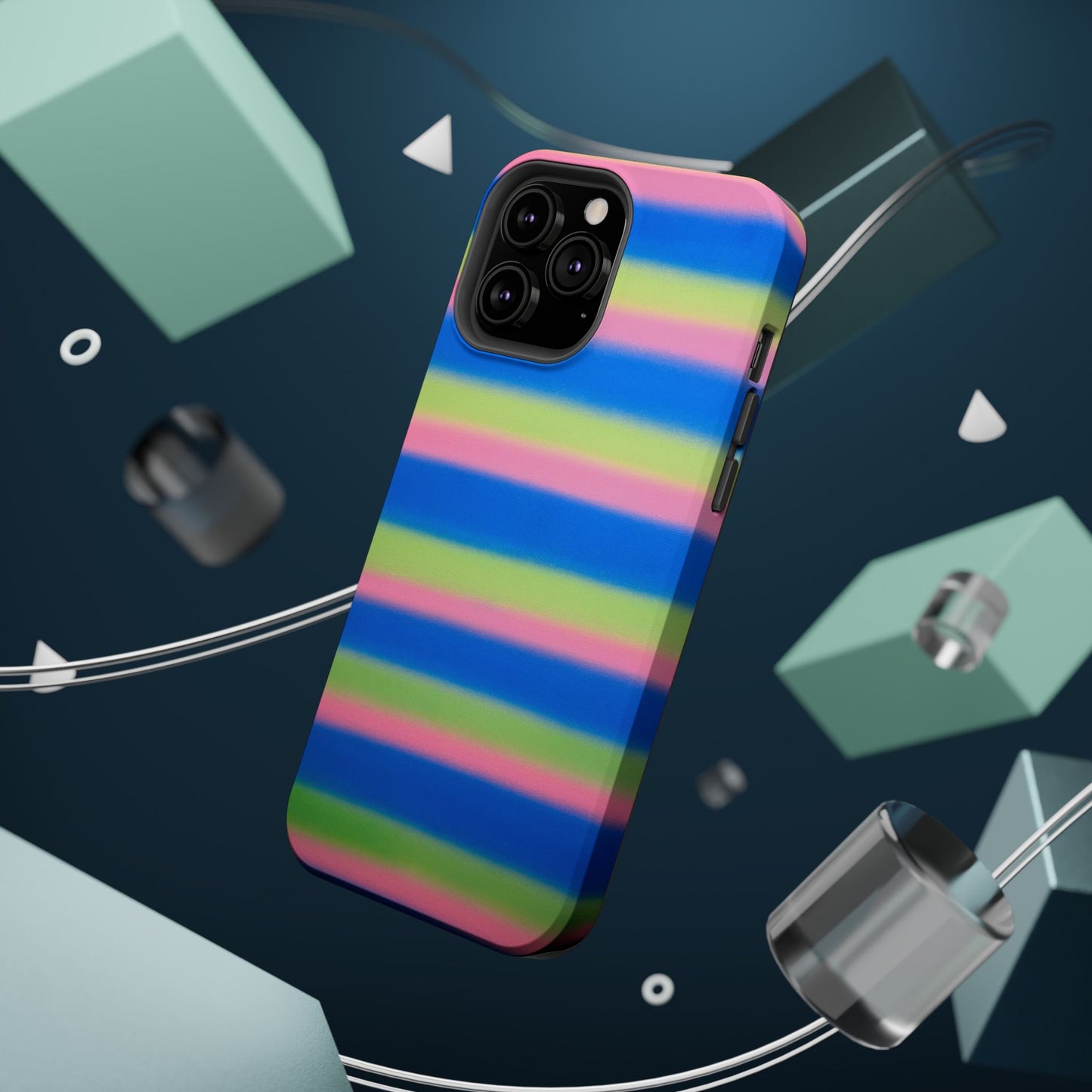 MagSafe "sherbet stripes" airbrush iPhone case
