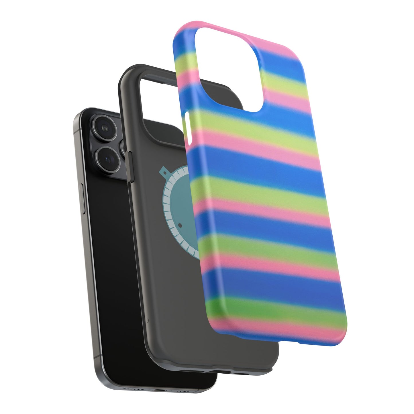 MagSafe "sherbet stripes" airbrush iPhone case