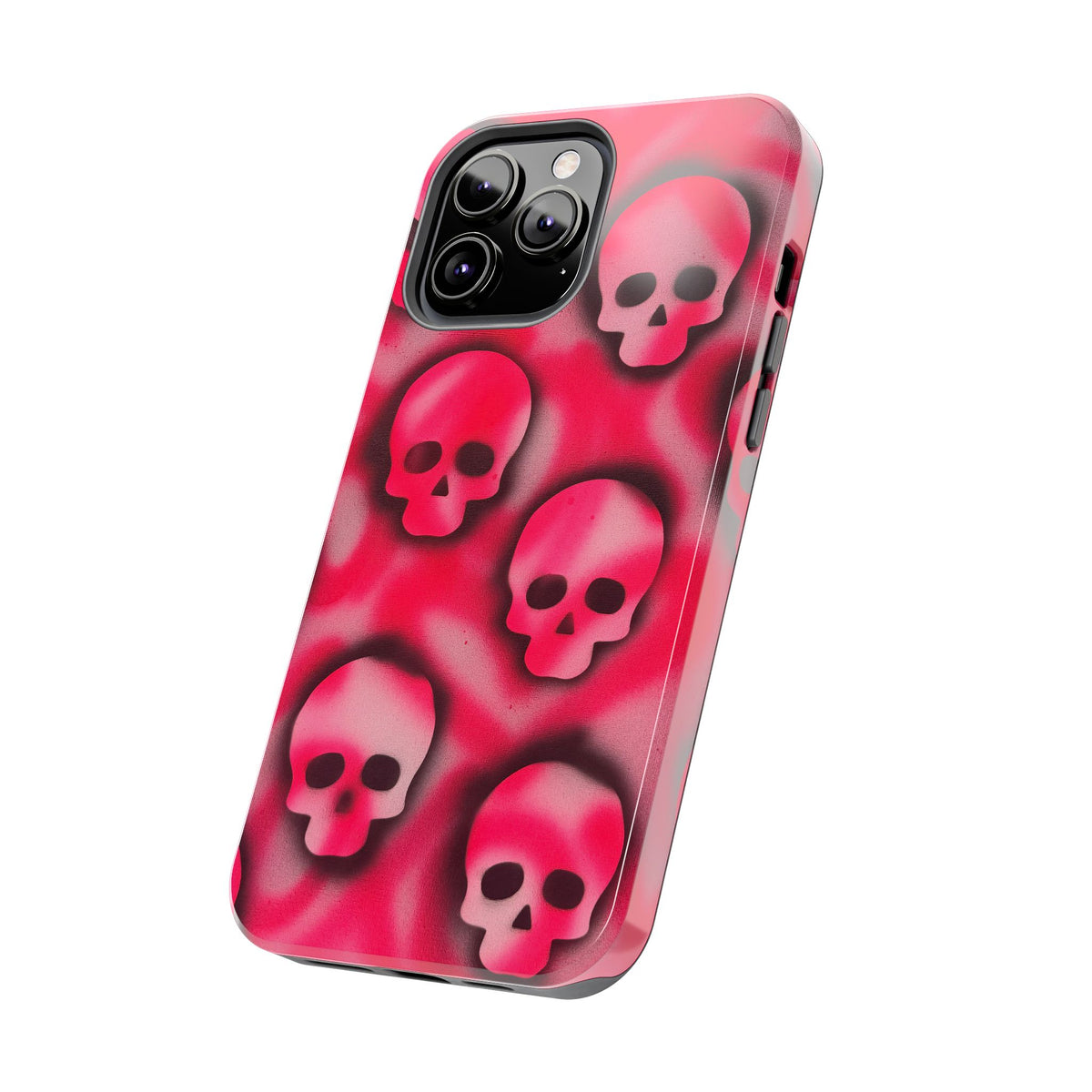 "pink skully" airbrush iPhone case